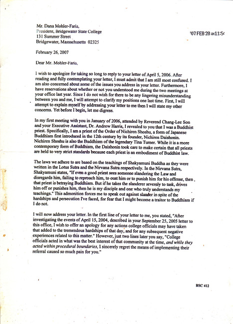 Final Response to BSC President Dana Mohler-Faria.pdf | Apollyon | Scoop.it