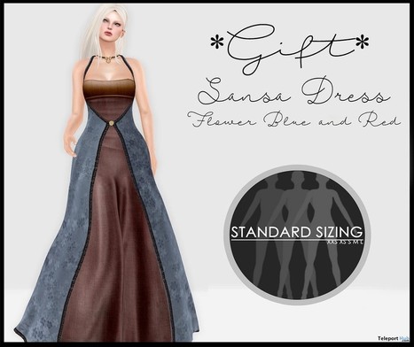 Sansa Dress Flower Red and Blue Group Gift by Beauty and Mirrors | Teleport Hub - Second Life Freebies | Second Life Freebies | Scoop.it