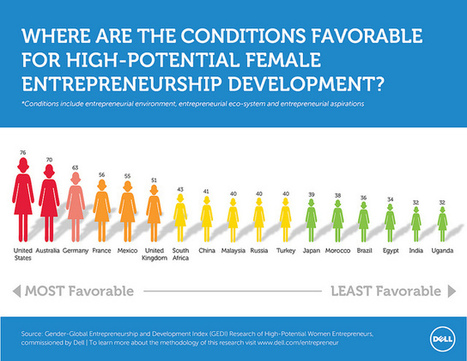 The Top 5 Countries For High-Potential female entrepreneurship development [INFOGRAPHIC] #DWEN | Soup for thought | Scoop.it