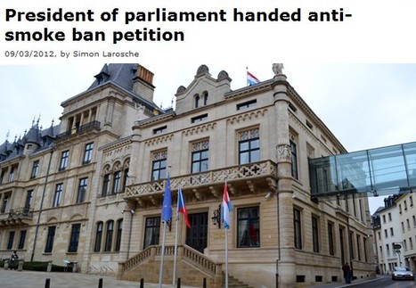 President of parliament handed anti-smoke ban petition | Luxembourg (Europe) | Scoop.it