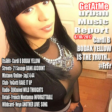 GetAtMe Urban Music Report Cardi B BODAK YELLOW is making money moves... #ItsAHit | GetAtMe | Scoop.it