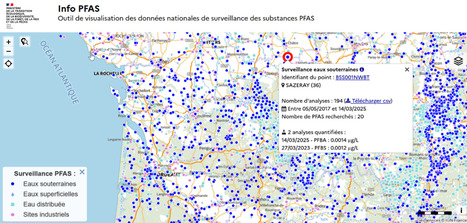 Outil de visualisation des teneurs en PFAS dans l’eau, en France | Gestion de l'eau | Scoop.it