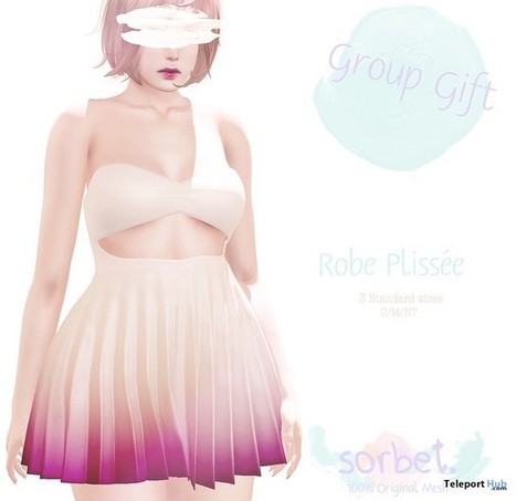 Robe Plissee Framboise Dress Group Gift by Sorbet | Teleport Hub - Second Life Freebies | Teleport Hub | Scoop.it
