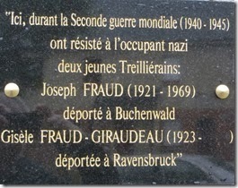 Inauguration d'une plaque dédiée à Joseph et Gisèle Fraud sur le bâtiment de l’ancienne gare - [Association Treillières au fil du temps] | Histoire 2 guerres | Scoop.it