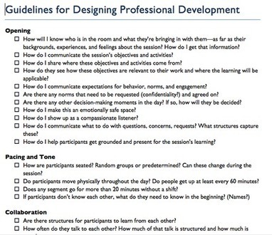 Guidelines for Designing Professional Development | 21st Century Learning and Teaching | Scoop.it