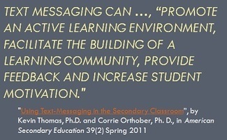 Embracing the Cell Phone in the Classroom With Text Messaging Assignments | Digital Delights | Scoop.it