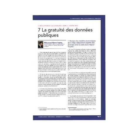 La gratuit&eacute; des donn&eacute;es publiques - Tendance Droit | Documentation juridique | Scoop.it