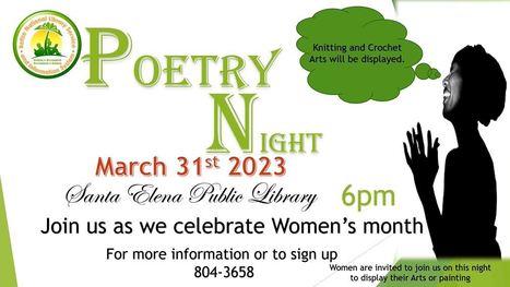 Santa Elena Library Poetry Night | Cayo Scoop!  The Ecology of Cayo Culture | Scoop.it