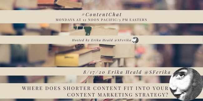 August 17, 2020 Content Chat Recap: Where Does Shorter Content Fit Into Your Content Marketing Strategy? | Redacción de contenidos, artículos seleccionados por Eva Sanagustin | Scoop.it