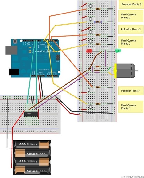 Automatización de un ascensor de 3 plantas con la ayuda de Scratch y Arduino | tecno4 | Scoop.it