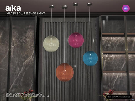 Glass Ball Pendant Light January 2026 Group Gift by aika | Teleport Hub - Second Life Freebies | Second Life Freebies | Scoop.it