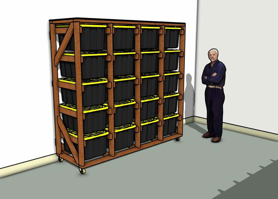 How to Make a Large 27-gallon Tote Rack – DIY Plans | Garden Plans | Scoop.it