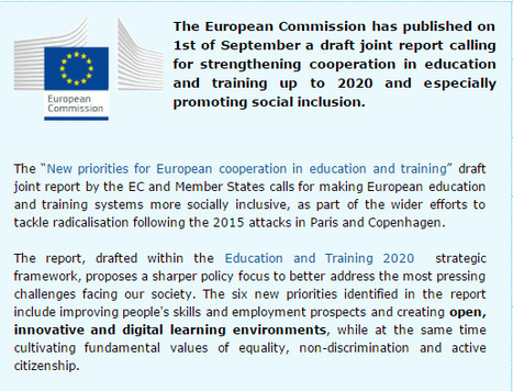 New priorities for European cooperation in education and training | EU | Europe | 21st Century Learning and Teaching | Scoop.it