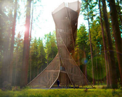 A Twisting Observation Tower at an Italian Forest | Design, Science and Technology | Scoop.it