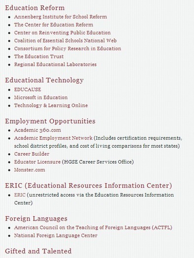 Harvard's List of Educational Websites for Teachers | Aprendiendo a Distancia | Scoop.it
