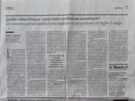 Quelle data-éthique pour notre civilisation numérique ? | Digital Data | Scoop.it