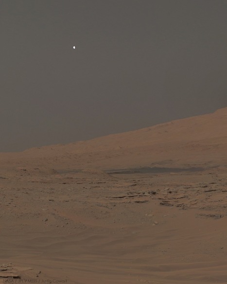 Moonset over Mars (Mount Sharp between sol 610 and 613) | pixels and pictures | Scoop.it