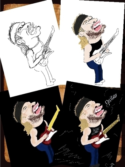 Argentine guitarist caricature ... Chizzo (La Renga) | Drawing and Painting Tutorials | Scoop.it