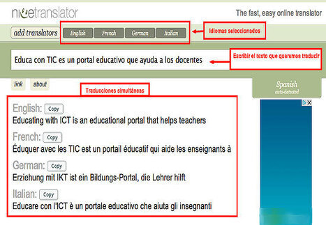 Cómo traducir online un texto en varios idioma simultáneamente | TIC & Educación | Scoop.it