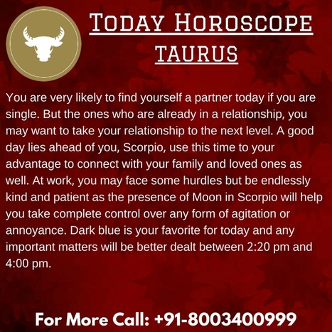 Today taurus horoscope Today's Taurus