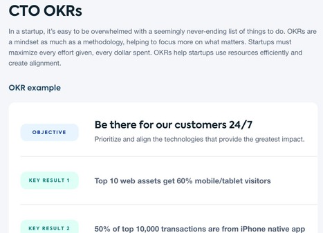 OKR Examples is a great reference for those like me with little experience or role models in using Objectives and Key Results method #OKR via @Gtmhub | WHY IT MATTERS: Digital Transformation | Scoop.it