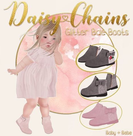 Glitter Bae Boots @ Color Me Cute | .: Second Life Kids Lookbook :. | 亗 Second Life Kingdom of Kids 亗 | Scoop.it