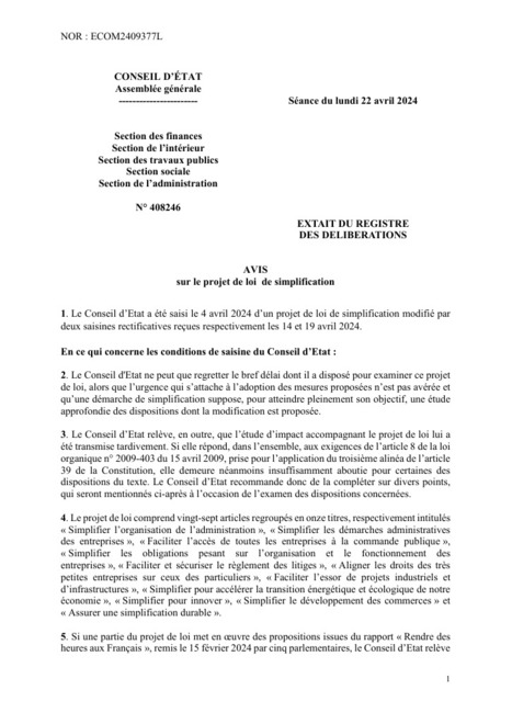 Projet de loi de simplification (commande publique, projets stratégiques, urbanisme…) - Avis du Conseil d'État | Veille juridique du CDG13 | Scoop.it