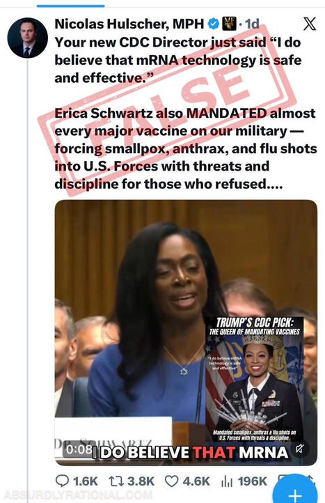 Nicolas Hulscher is absurdly easy to fact check -because he so rarely includes any facts in his posts. It&rsquo;s like counting jelly beans in an empty jar. 1. Schwartz did not uniquely mandate any of&hellip;... | H&eacute;sitations Vaccinales: Observatoire HESIVAXs | Scoop.it