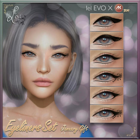 Eyeliners Set For LeLutka EvoX January 2023 Group Gift by Loa | Teleport Hub - Second Life Freebies | Second Life Freebies | Scoop.it