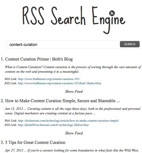 News Discovery Tools: The RSS Feed Search Engine | Content Curation World | Scoop.it