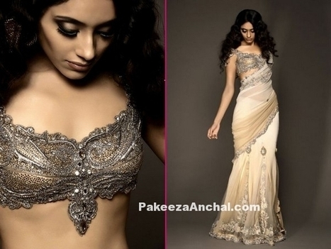 Unique Blouse Designs for Brides, Stylish Bridal Blouse with Saree 2015 | Indian Fashion Updates | Scoop.it