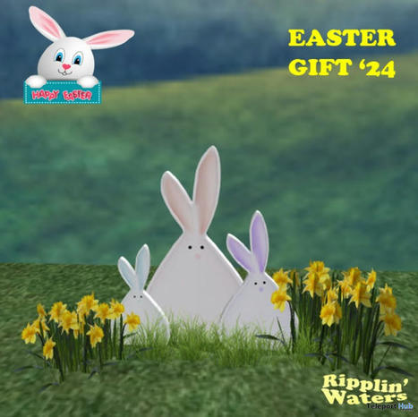 Easter Bunny Decor March 2024 Gift by Ripplin’ Waters Tropical Landscaping | Teleport Hub - Second Life Freebies | Second Life Freebies | Scoop.it
