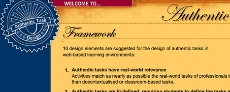 Framework - Authentic Task Design | Learning & Technology News | Scoop.it