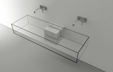 Wireframe Wash Basin: Minimalist Effect Forms Invisible Sink | Art, Design & Technology | Scoop.it