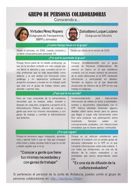 El Grupo de Personas Colaboradoras de la Junta de Andalucía para la Evaluación de Políticas Públicas (II) | Evaluación de Políticas Públicas - Actualidad y noticias | Scoop.it