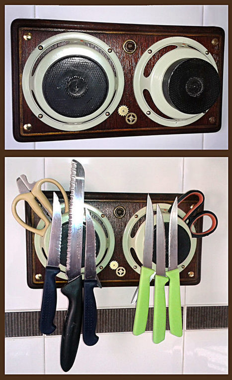Magnetic Knife Storage from Recycled Speaker | 1001 Recycling Ideas ! | Scoop.it