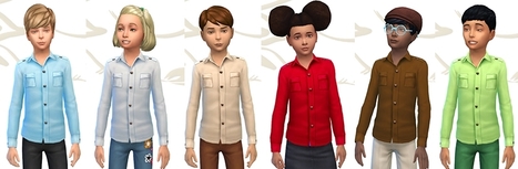 Sims 4 : chemise mixte pour enfant << Sims Artists | Les Sims | Scoop.it