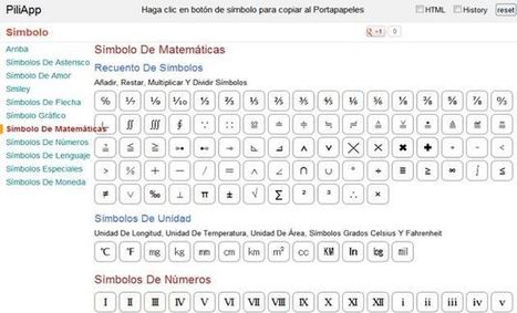 PiliApp Symbol, enorme colección de caracteres especiales para copiar y pegar | TIC & Educación | Scoop.it