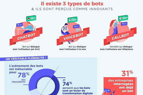 Le chatbot reste le bot le plus plébiscité par les entreprises | Digital infographics | Scoop.it