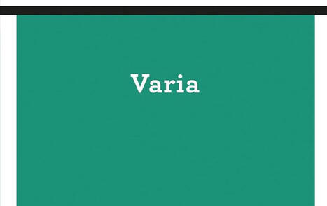 Revue d'histoire des sciences humaines, n° 46 : Varia | Les Livres de Philosophie | Scoop.it