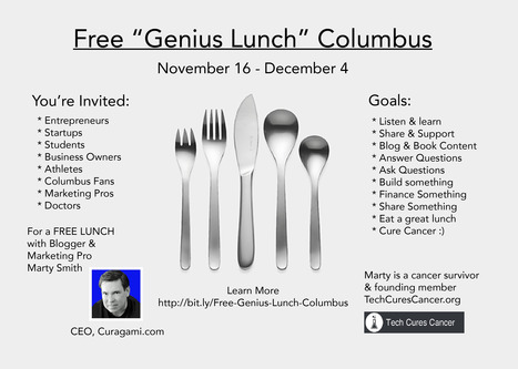Free Genius Lunch Columbus, Ohio November 16 - December 3 | Startup Revolution | Scoop.it