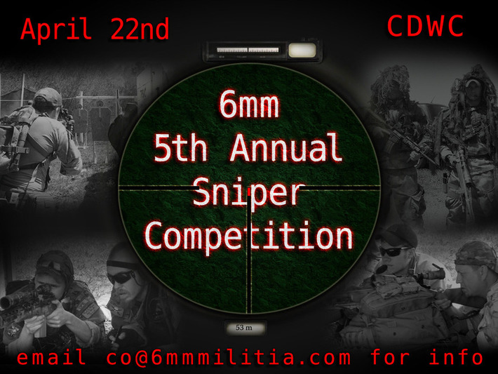 ITS ON TODAY!!! North Carolina: 5th Annual 6mm Militia Sniper Competition April 22nd, 2012 CDWC | Thumpy's 3D Airsoft & MilSim EVENTS NEWS ™ | Scoop.it