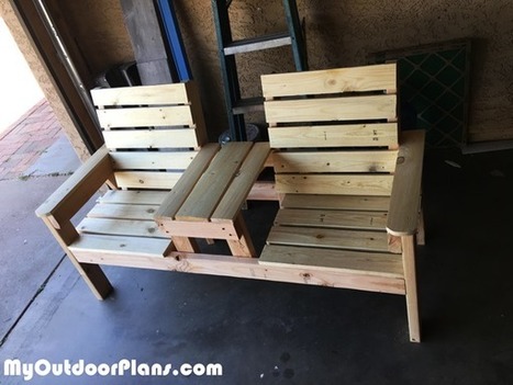 Diy double chair bench best sale with table