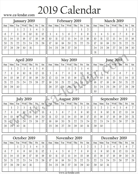 Blank Calendar Template Download