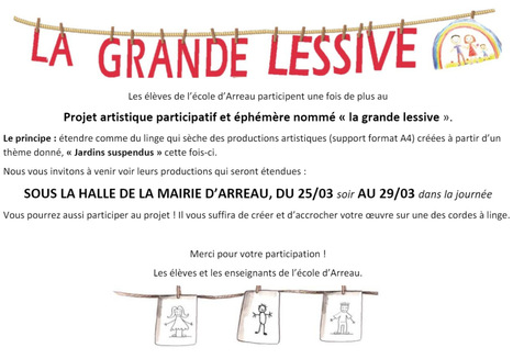 La Grande lessive à Arreau du 25 au 29 mars | Vallées d'Aure & Louron - Pyrénées | Scoop.it
