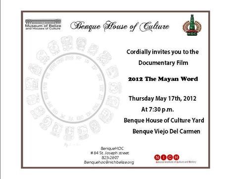 Benque Movie Night: 2012 The Mayan Word | Cayo Scoop!  The Ecology of Cayo Culture | Scoop.it