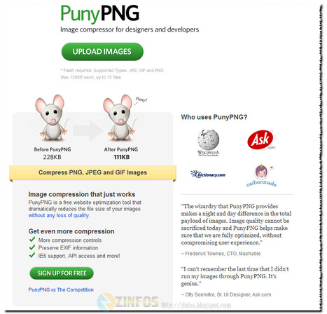 PunyPNG - Réduire la taille des PNG, JPEG et gif sans perte de qualité | Time to Learn | Scoop.it