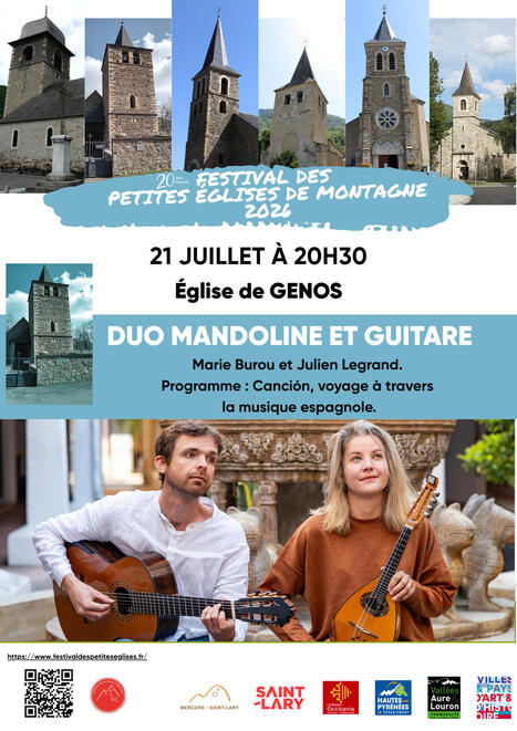 Festival des petites &eacute;glises de montagne : Duo mandoline et guitare le mardi 21 juillet &agrave; G&eacute;nos | Vall&eacute;es d'Aure & Louron - Pyr&eacute;n&eacute;es | Scoop.it