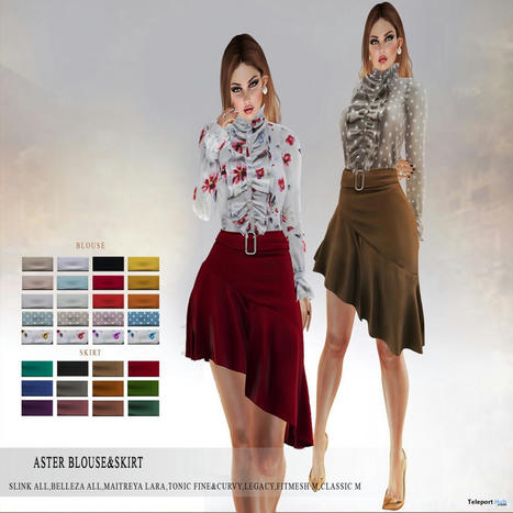 Aster Blouse & Skirt October 2022 Group Gift by GGVG Fashion | Teleport Hub - Second Life Freebies | Second Life Freebies | Scoop.it