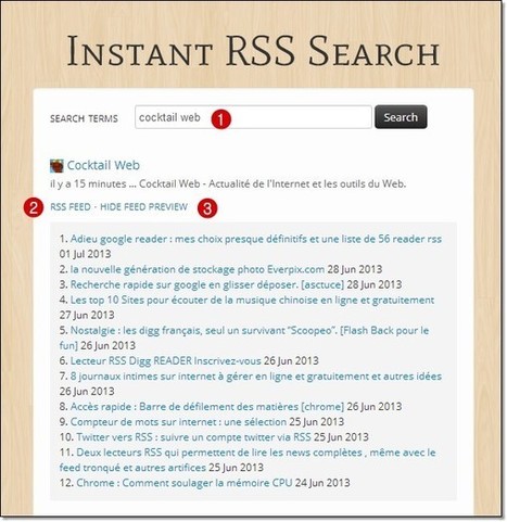 Un moteur de recherche de flux RSS | Technologie Au Quotidien | Scoop.it